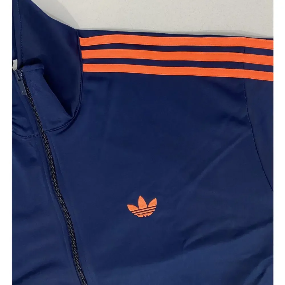 Adidas Originals Classic Firebird Tracksuit Indigo Lucid Orange Size 2XL